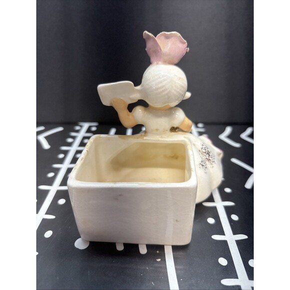 VTG Napco Birthday Flower Girl June Rose Mini Planter 1957 IC2852 - Picture 5 of 6